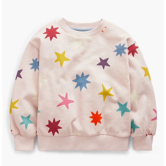 Mini Boden Kids' Star Print Cotton Sweatshirt NWOT - Picture 4 of 7